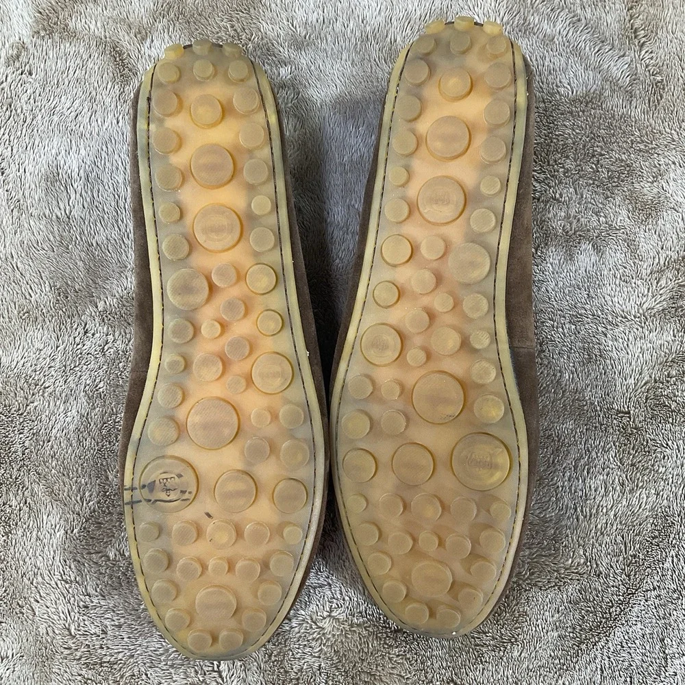 Born Brown Leather Driving Loafers Moc Toe Slip On Flats Casual Trend Womens 11M